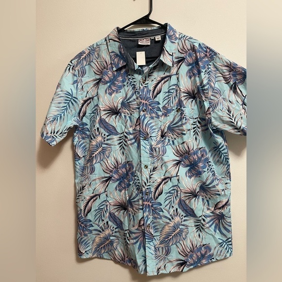 Ron Jon Other - NWT - Ron Jon Surf Shop - Men’s Blue Hawaiian Floral Button Down Shirt - SizeXXL